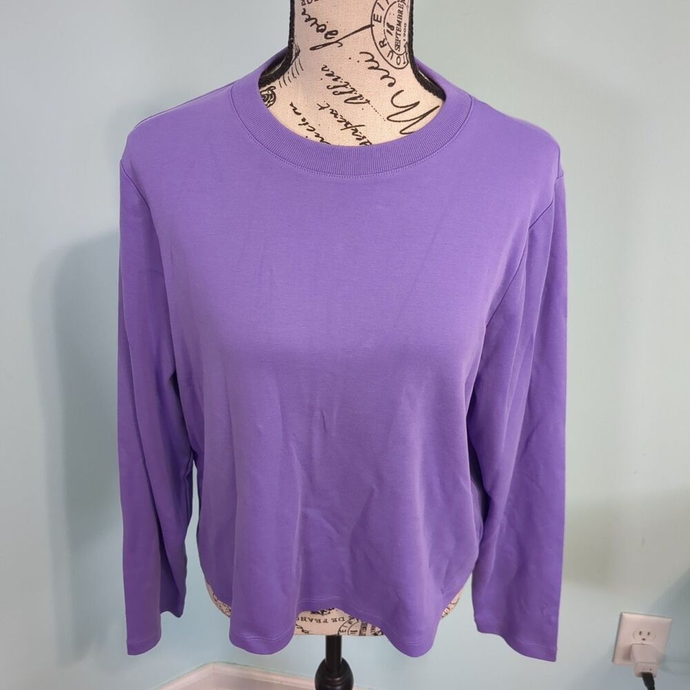 Country road long sleeve top shirt purple large